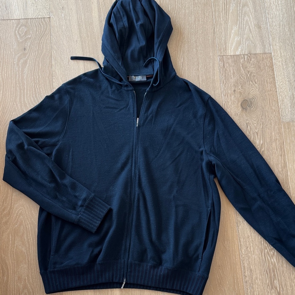Loro Piana Dark Blue Gift of Kings hoodie Sweater